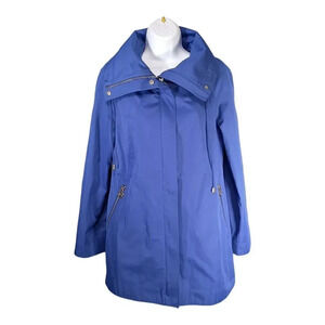 Michael Kors Trench Coat Full Zip Blue Women's XS